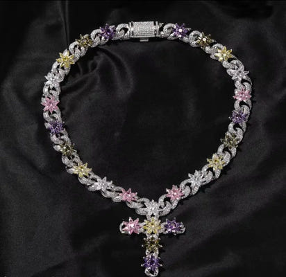 Flower Cross Chain