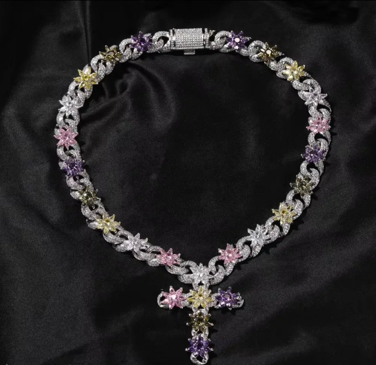 Flower Cross Chain
