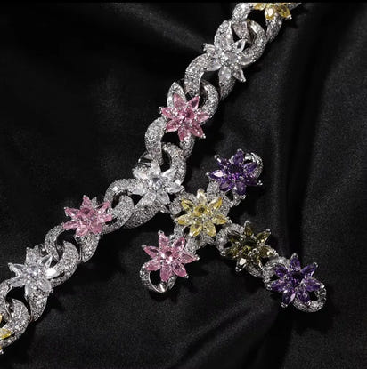 Flower Cross Chain